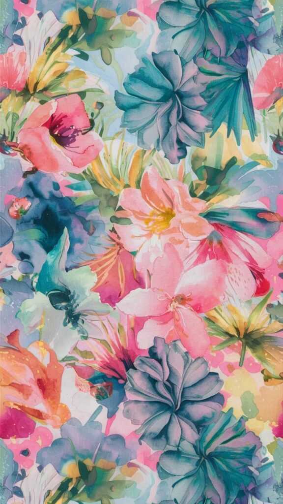 How to Create Your Own Watercolor Floral Wallpaper