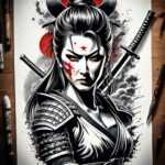 Japanese Samurai Woman Tattoo
