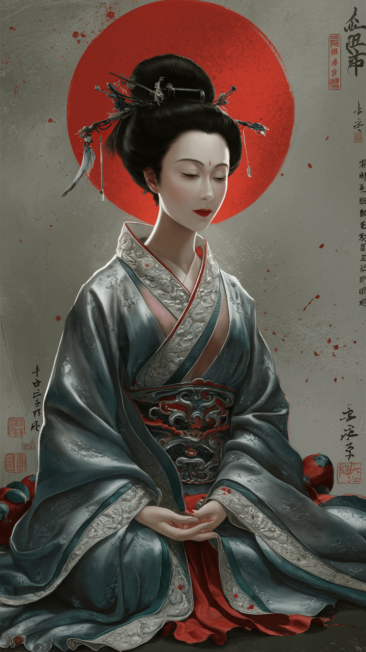 Geisha Japanese Art Poster