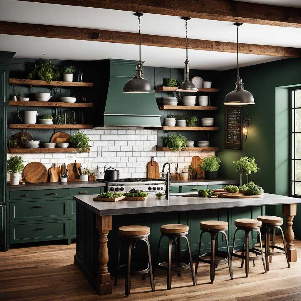 moody farmhouse kitchen