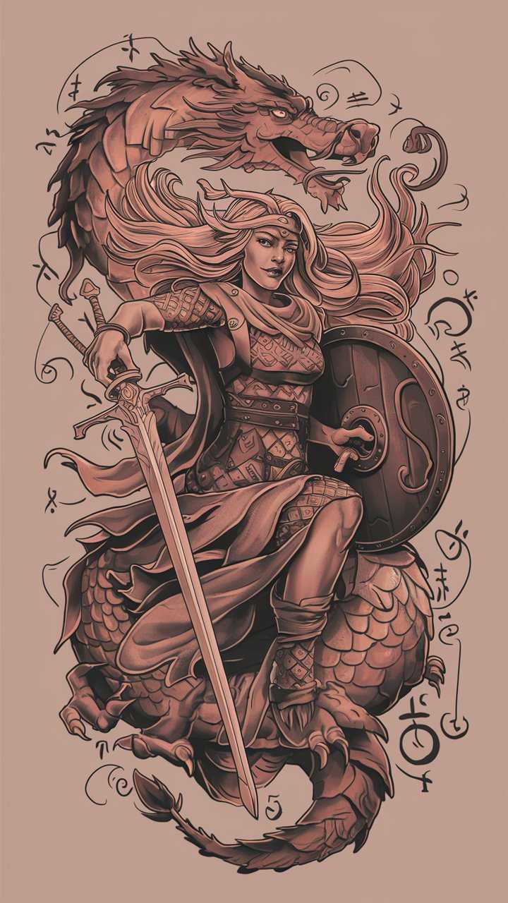 viking valkyrie tattoo design 