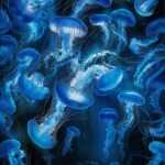 blue jellyfish wallpaper