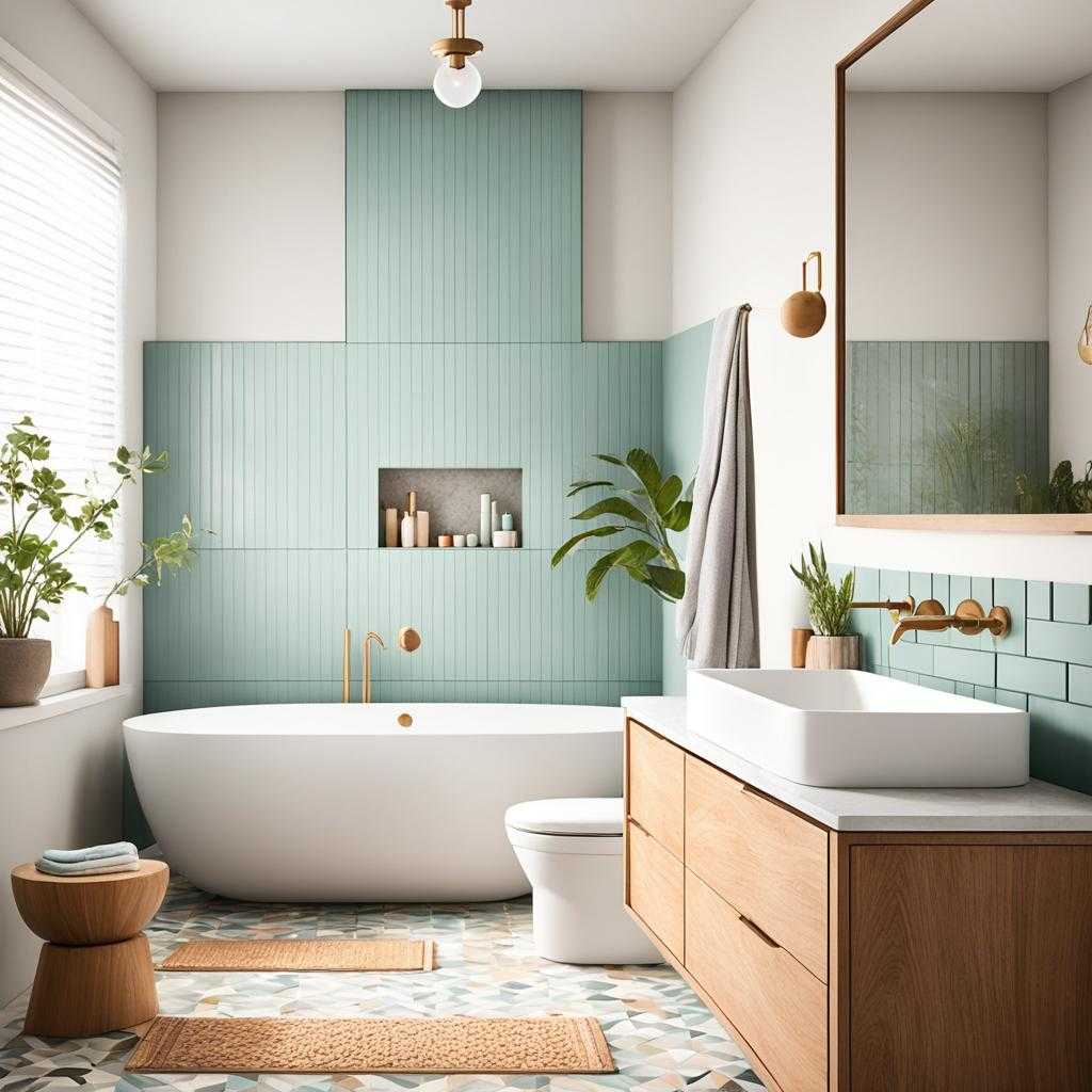 mid century modern bathroom