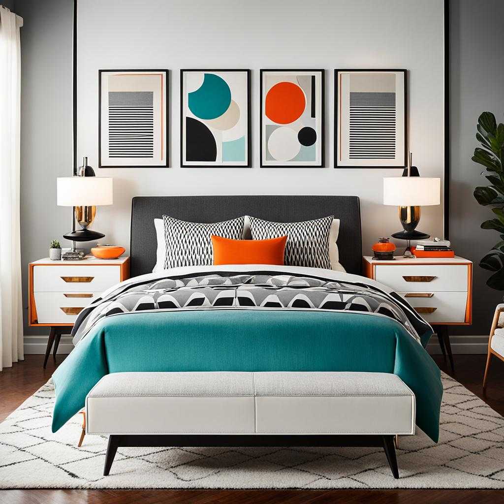 mid century modern bedroom design