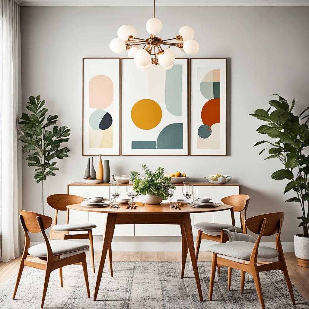 mid century modern dining table