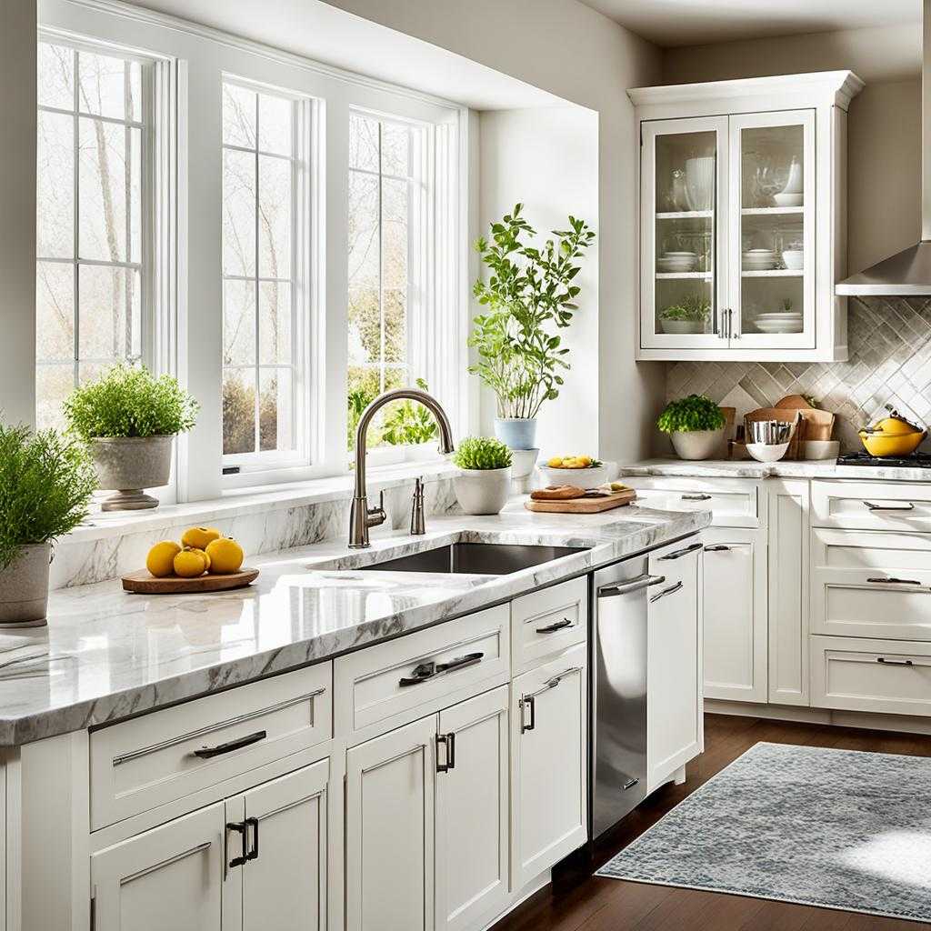 white cabinet kitchen remodel