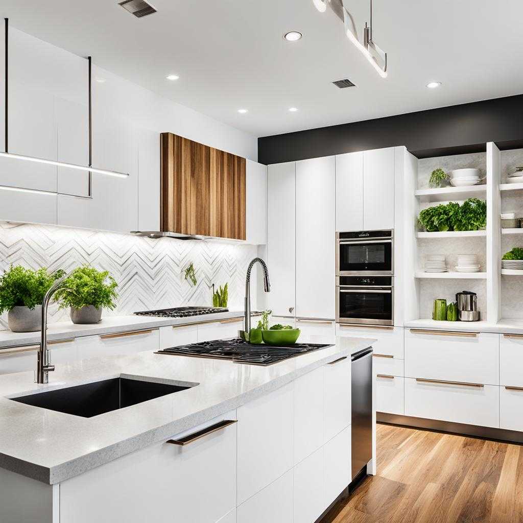 white cabinet kitchen remodel