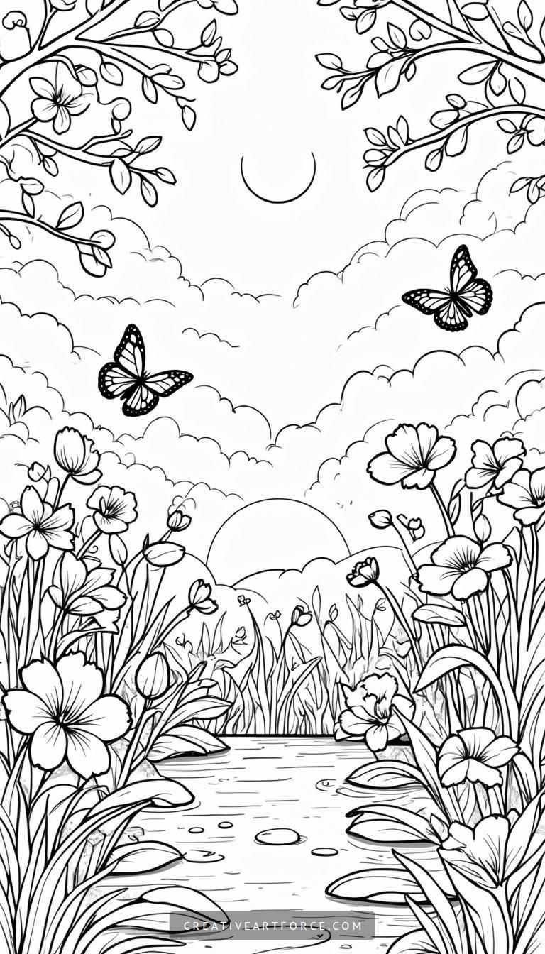 Spring Coloring Page