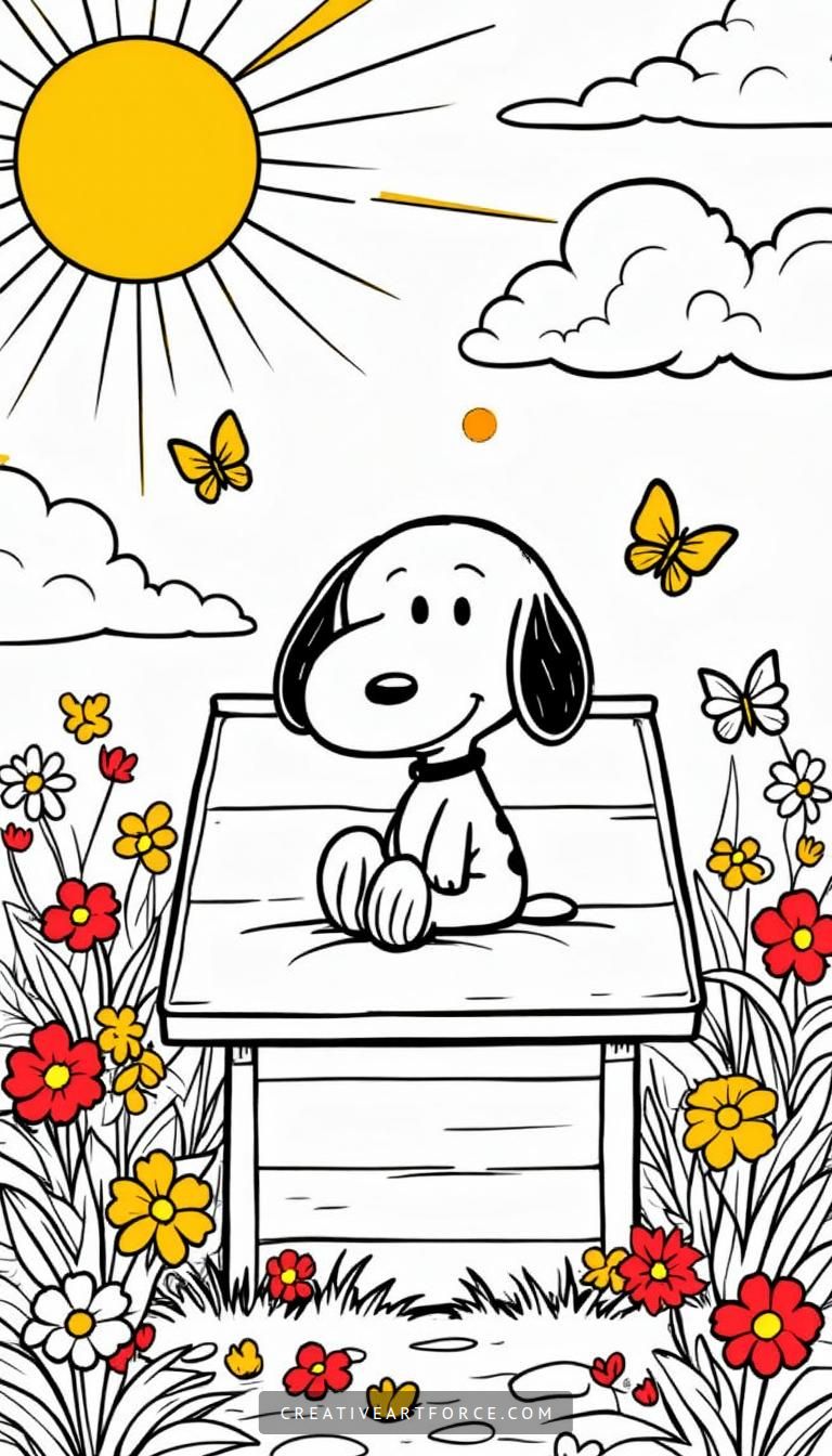 Snoopy coloring page