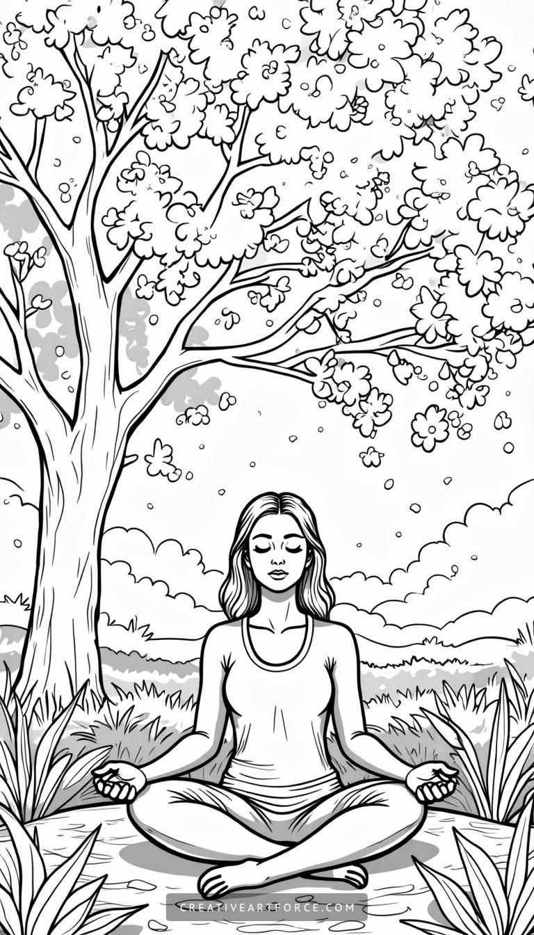 Serene Garden Meditation Scene