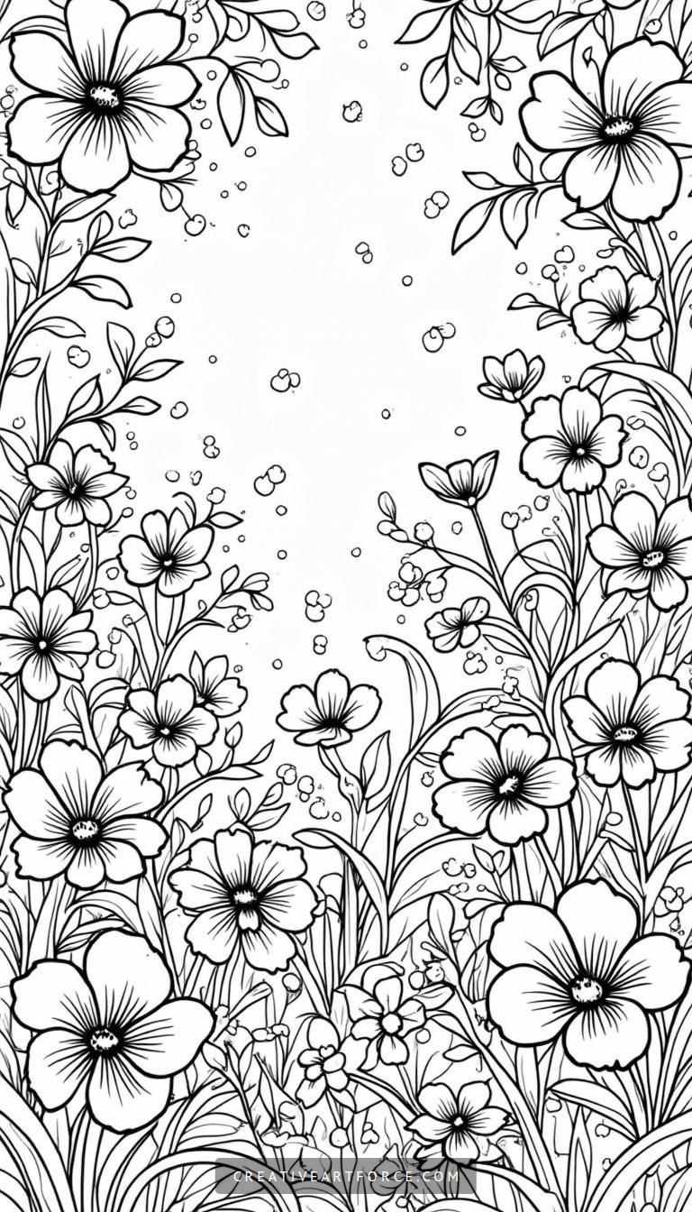 Intricate Flower Coloring Page