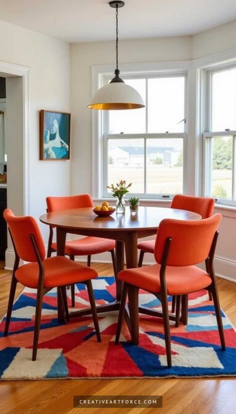 Mid Century Modern Dining Chairs and Decor