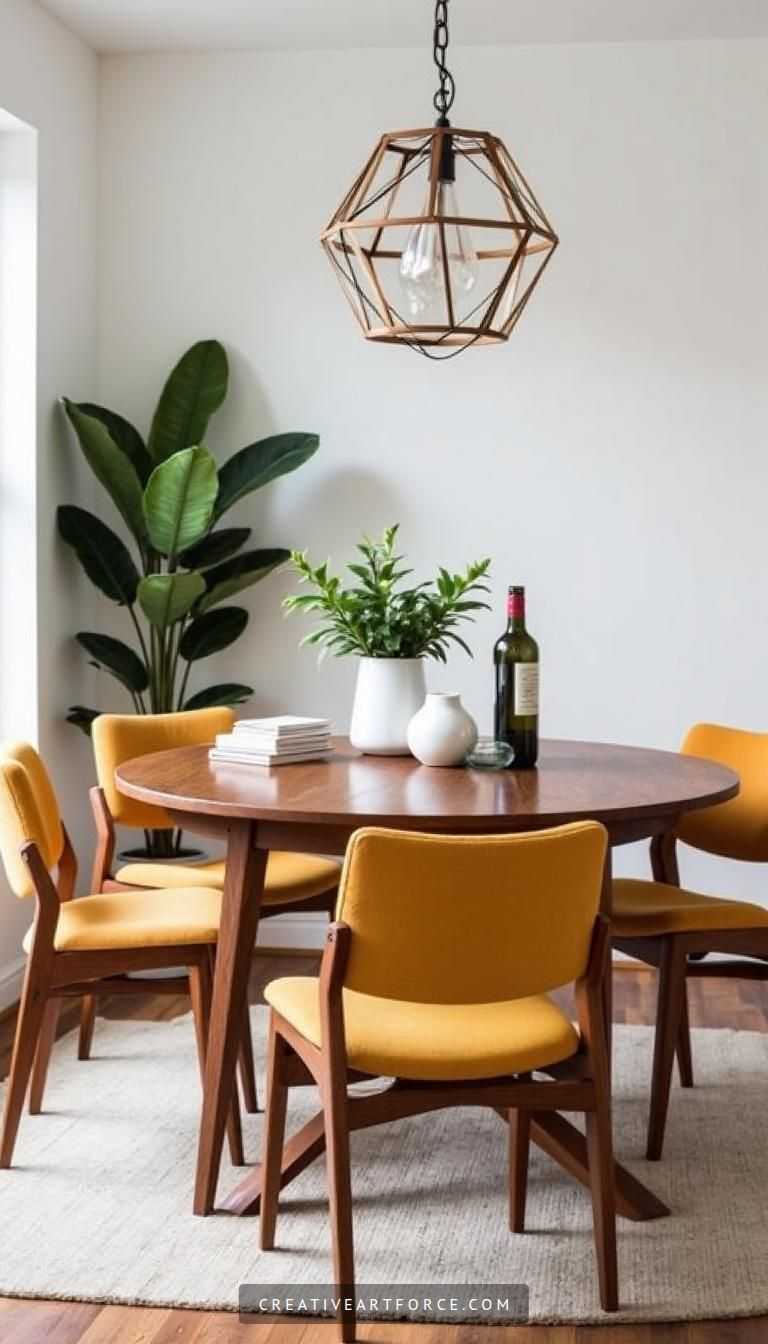 Cozy Mid-Century Modern Dining Space