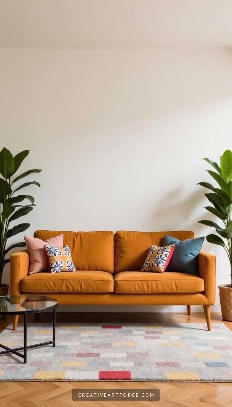 Cozy Mid Century Living Room