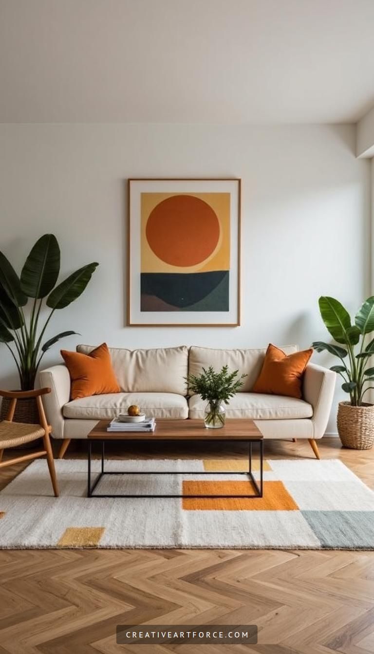 Mid-Century Modern Living Space Decor