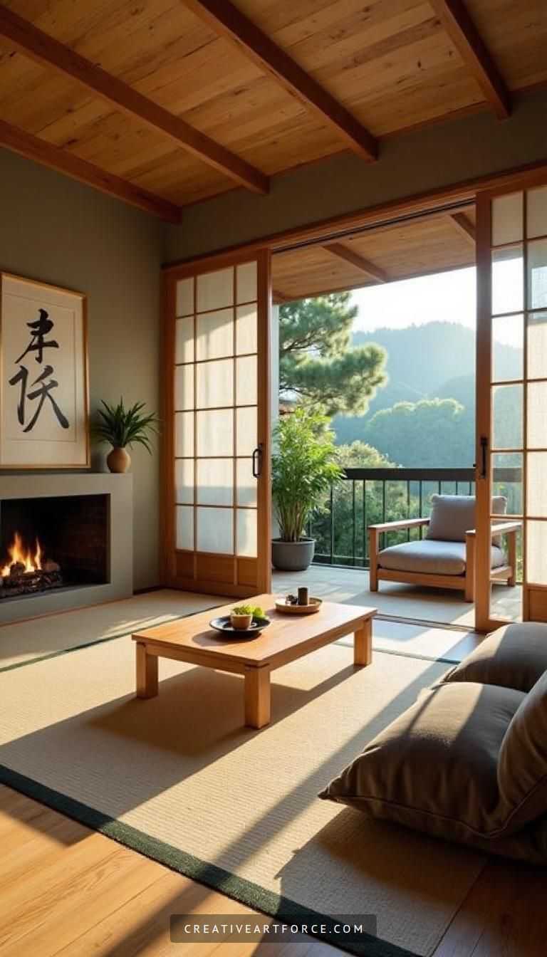 Zen Style Japanese Living Room Inspiration