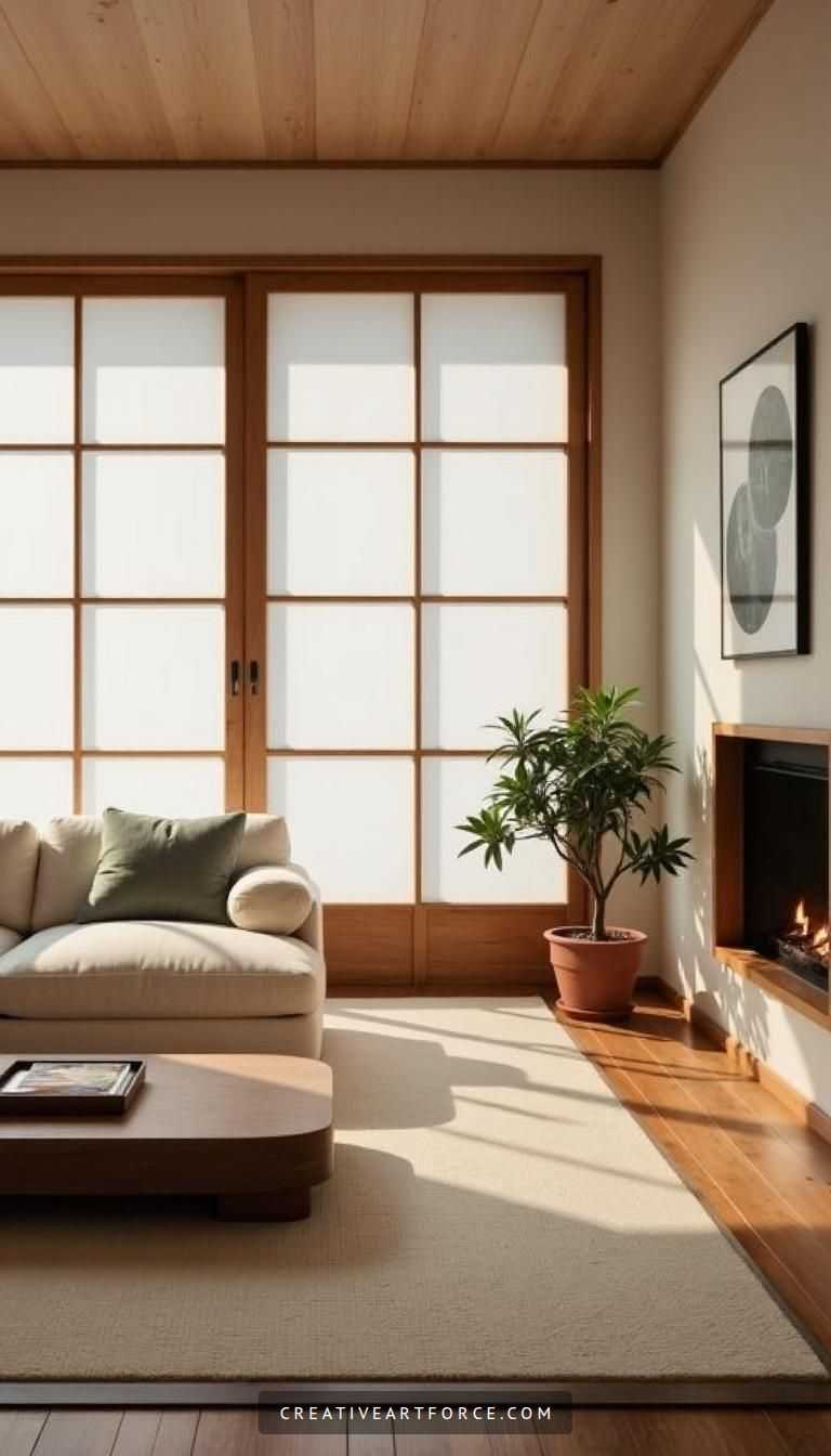 Serene Japanese Living Room