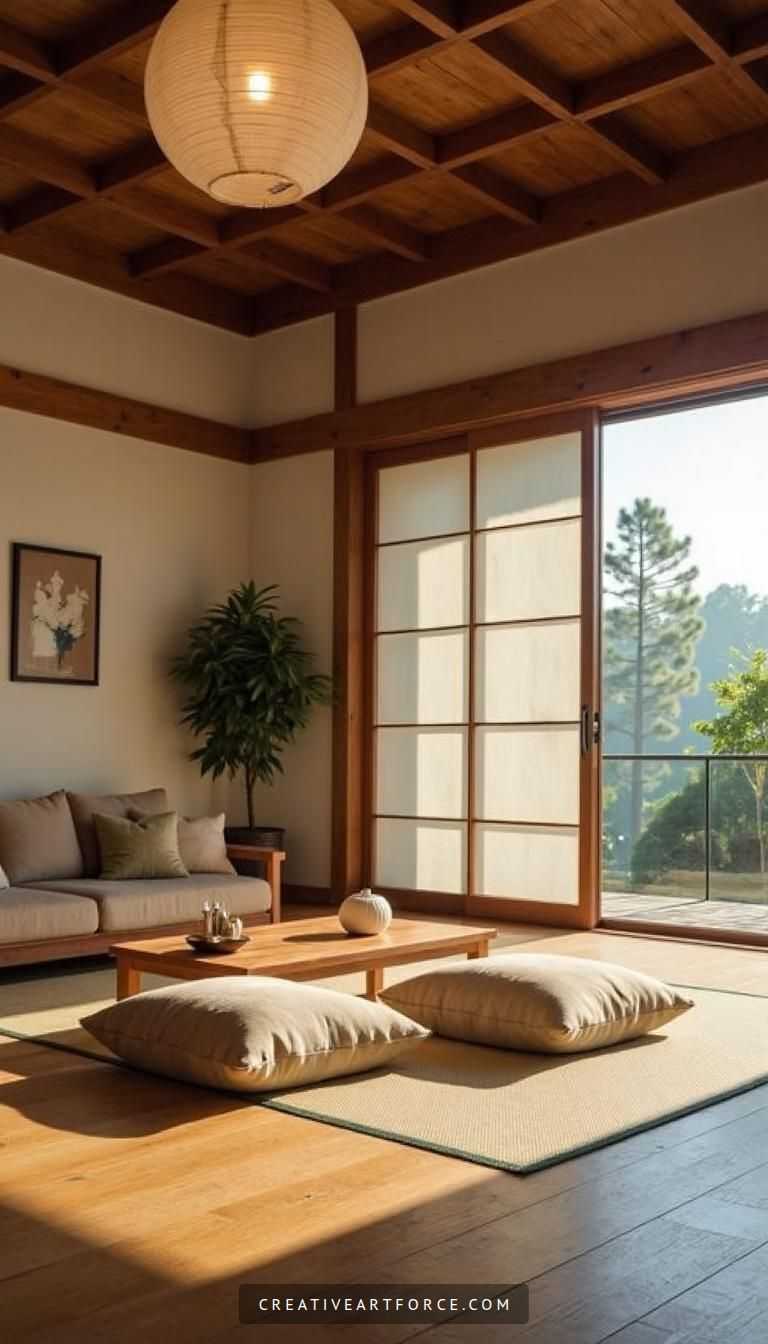 Japanese Living Room Oasis