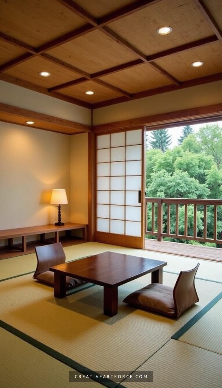 Serene Japanese Living Room Design