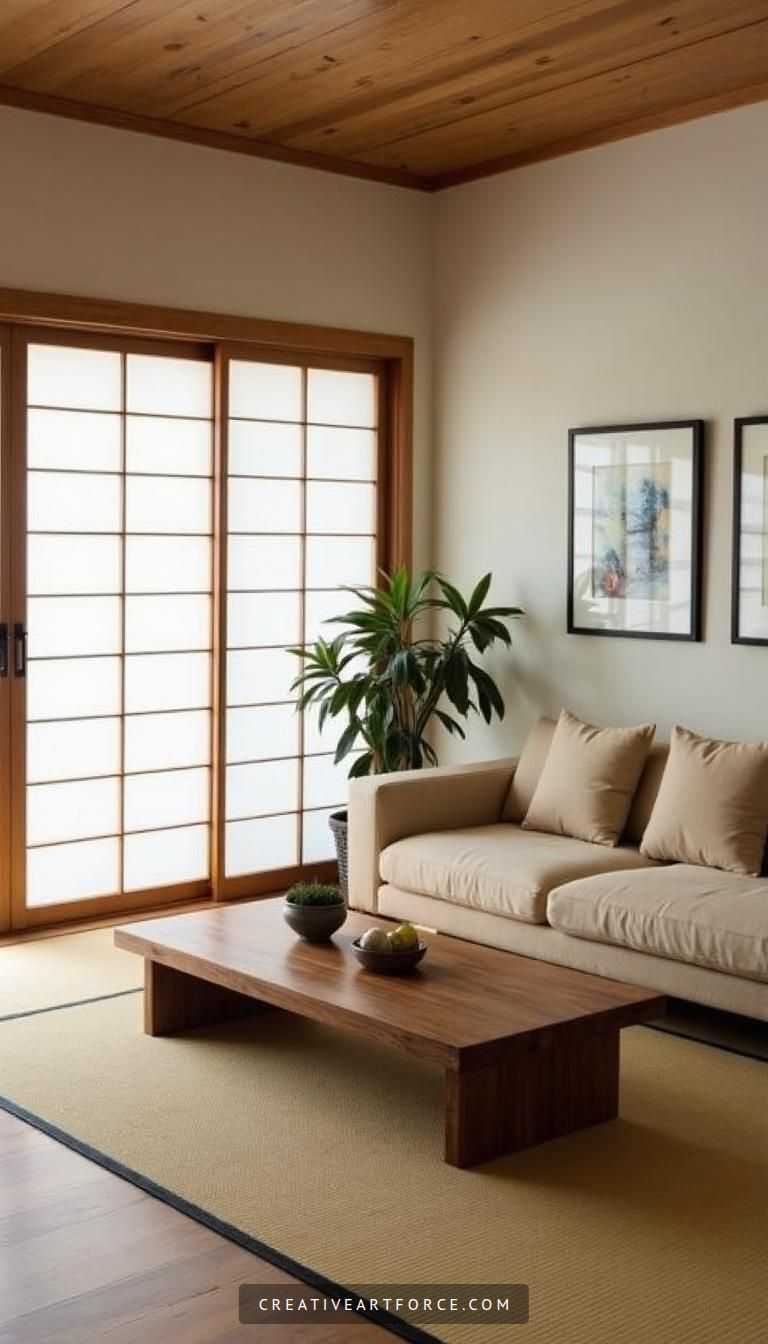 Serene Japanese Living Room