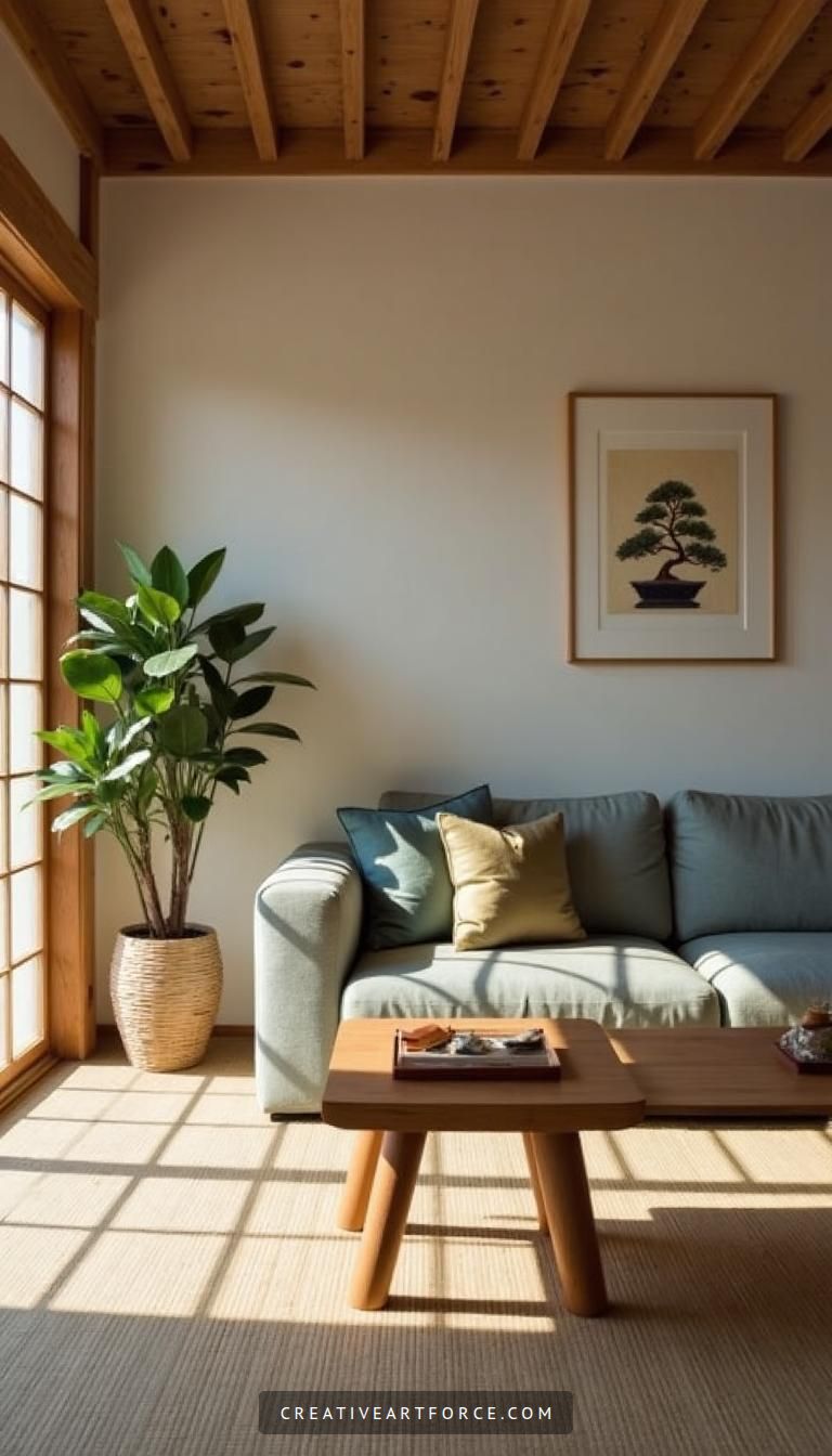 Tranquil Japanese Living Room