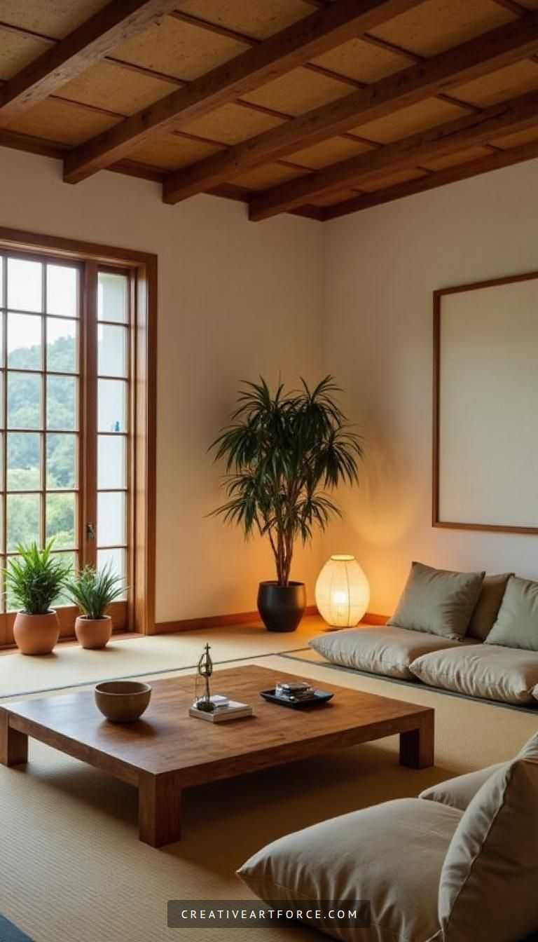 Tranquil Japanese Living Room