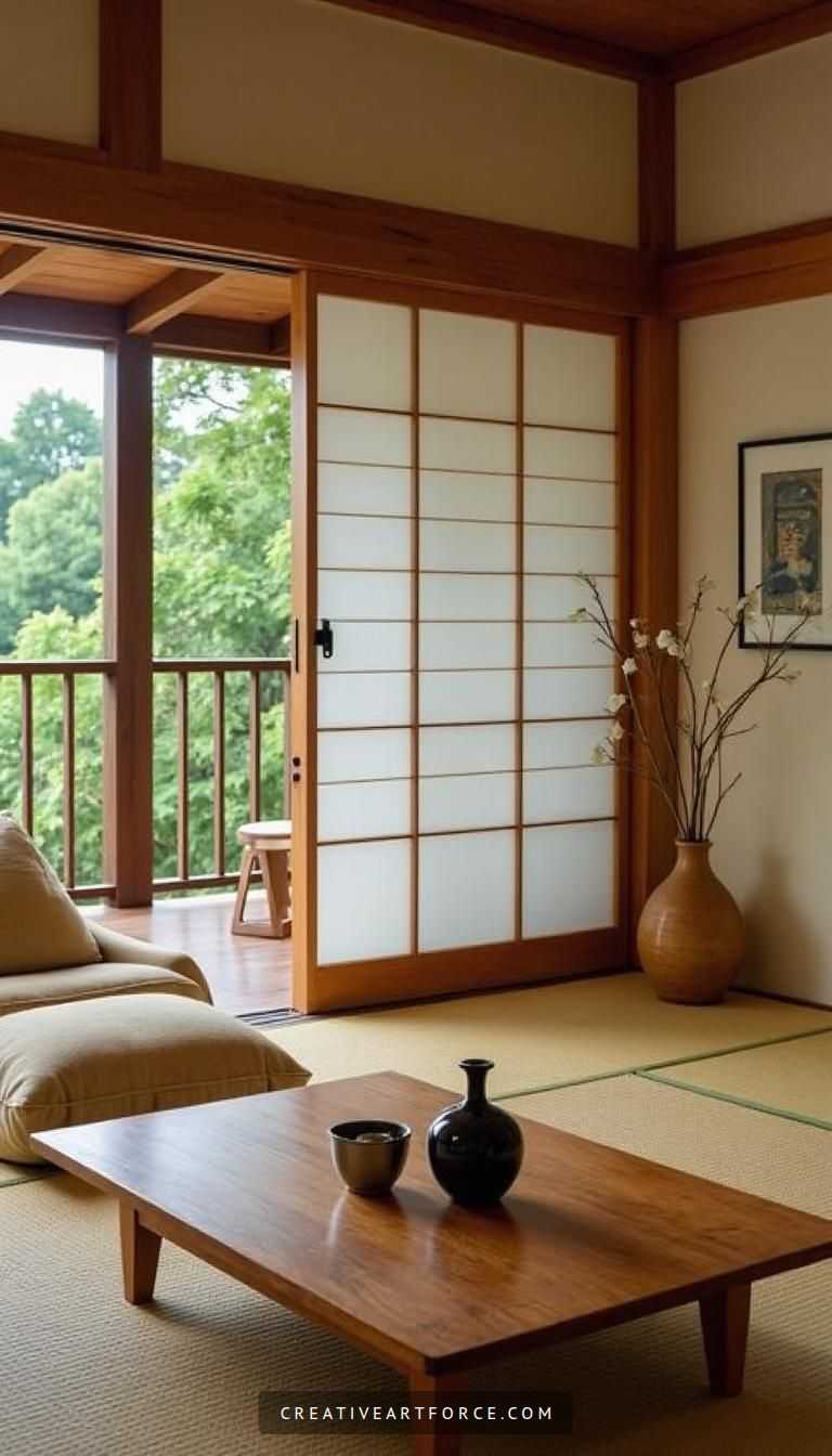 Serene Japanese Living Room