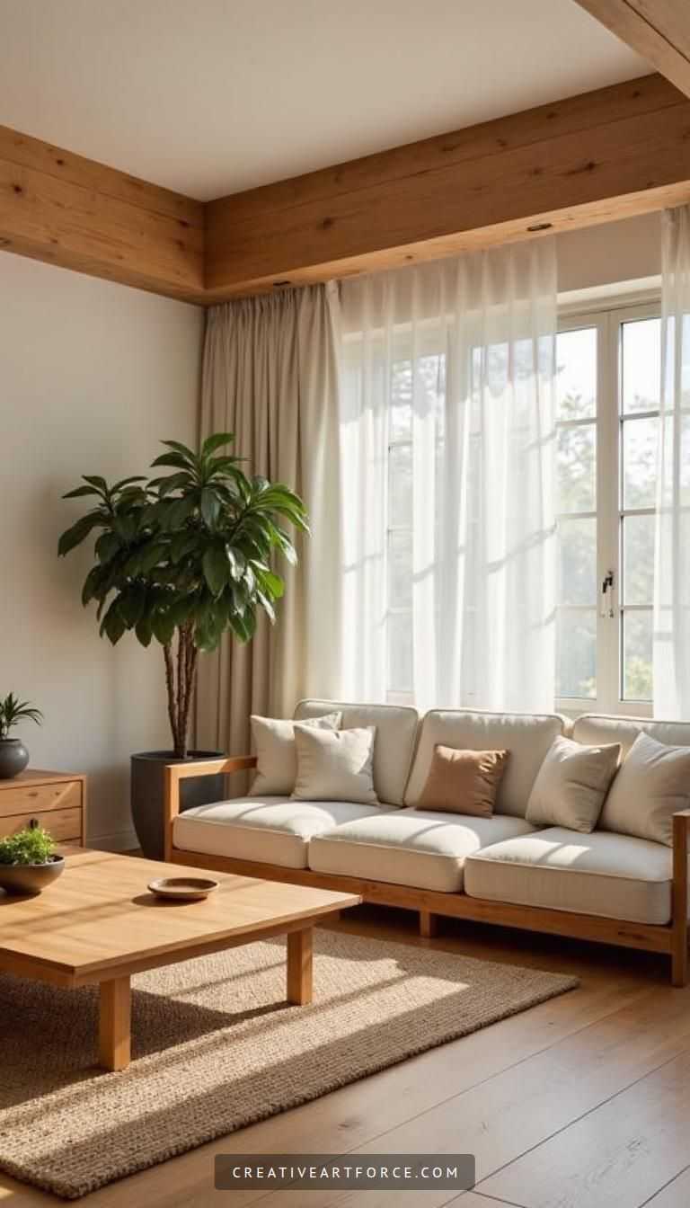 Minimalism and Natural Materials in Living Room Design