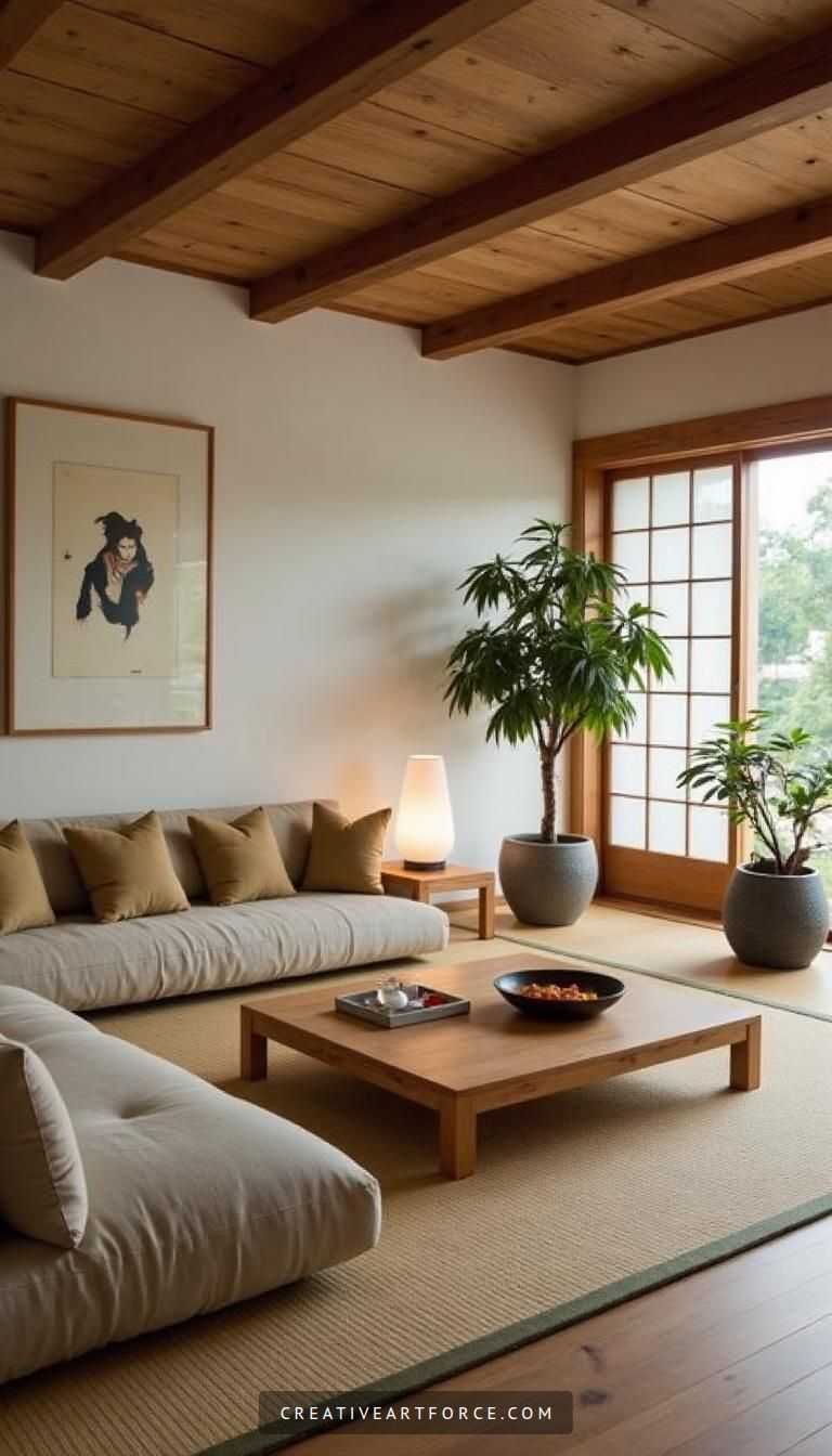Serene Japanese Living Room
