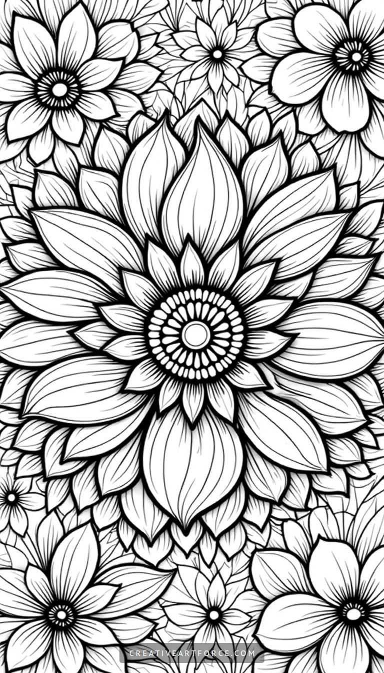 Intricate Mandala with Floral Patterns