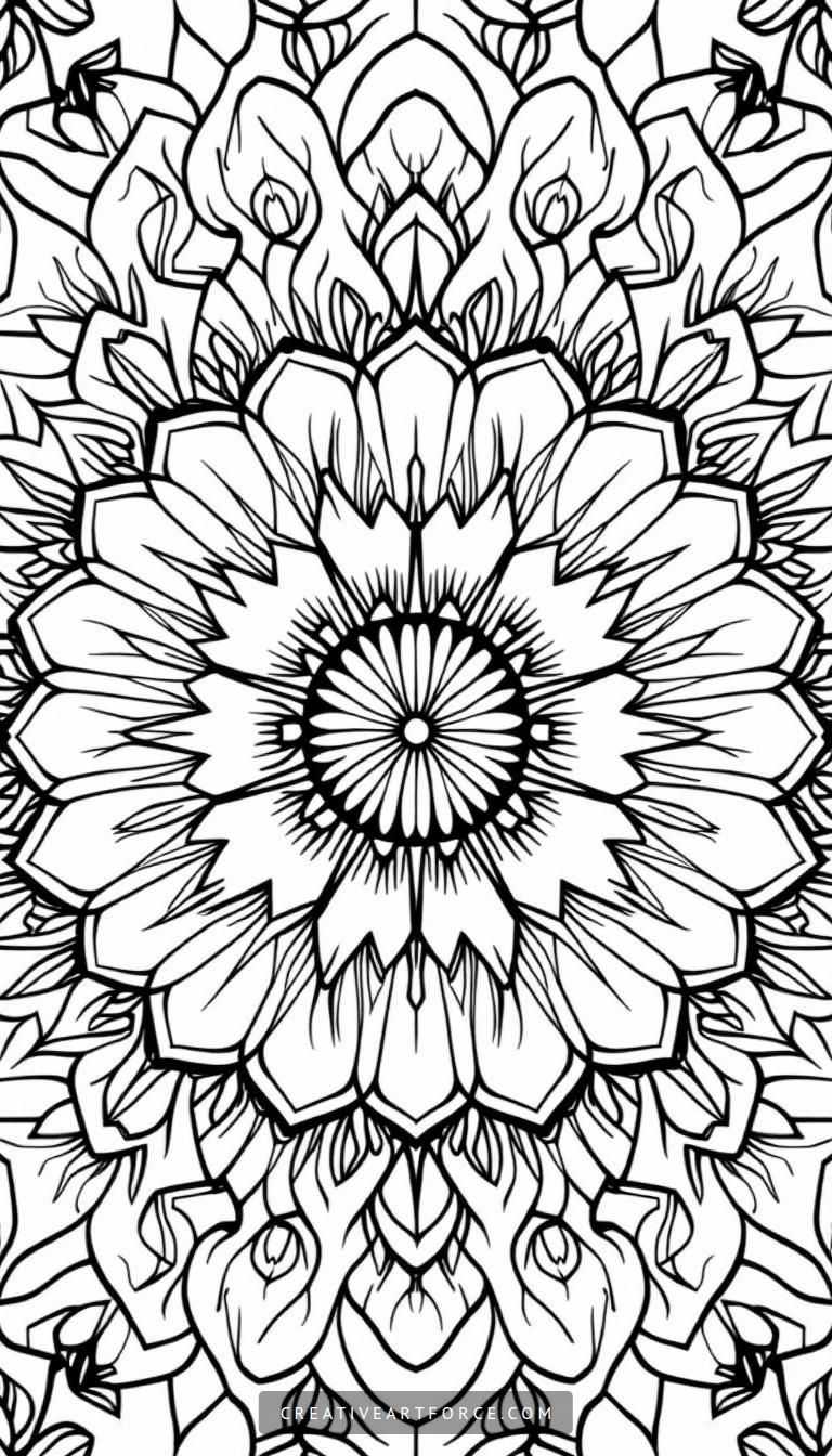 Intricate Mandala Coloring Page