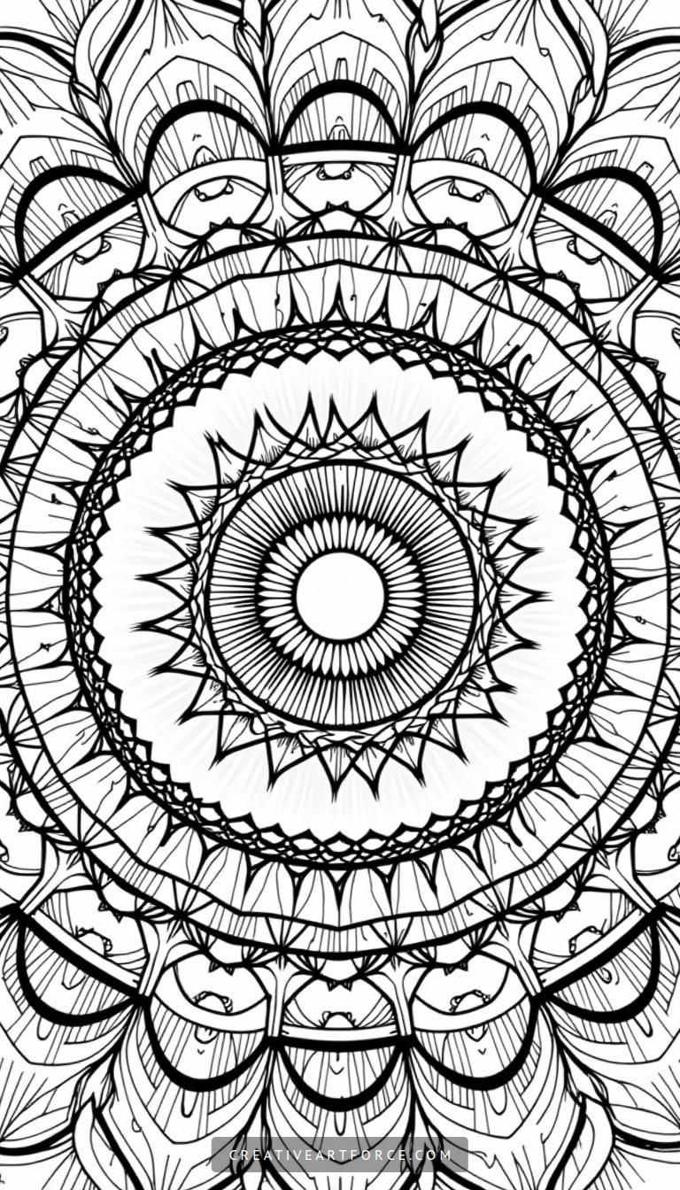 Unleash Your Creativity with Colorful Mandalas Intricate Mandala Coloring Page