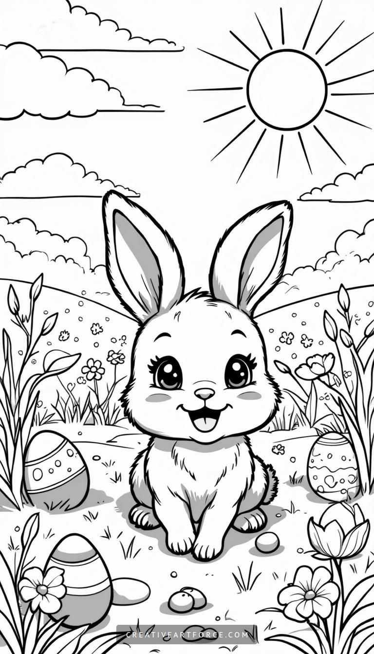 Cheerful Easter Coloring Fun for Toddlers