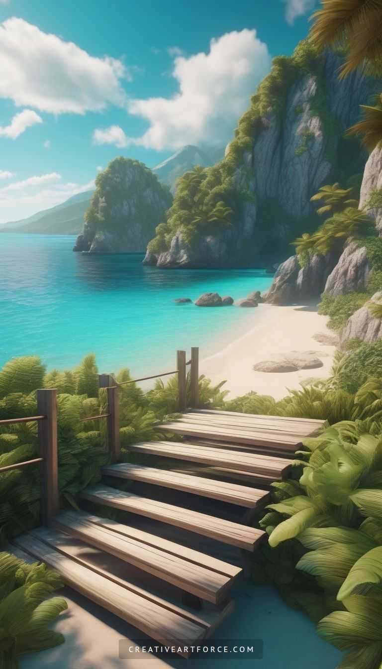 A 4K Beach Serene Escape into Nature: Your Virtual Sanctuary