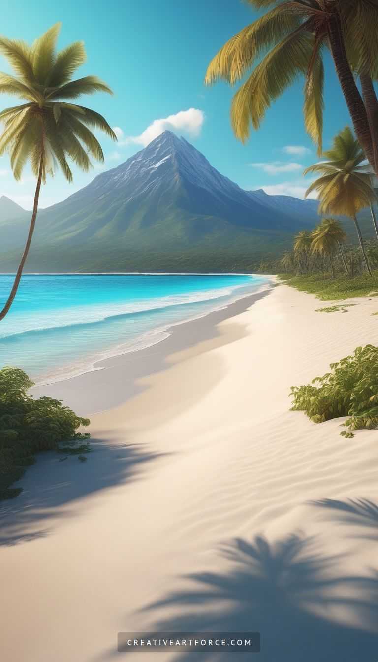 Lush greenery surrounding a seaside cave