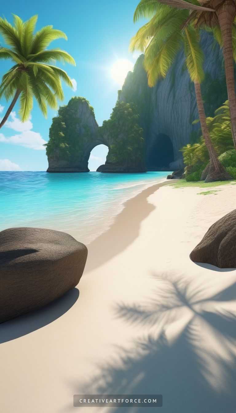 Sunlight filtering through a seaside cave's opening