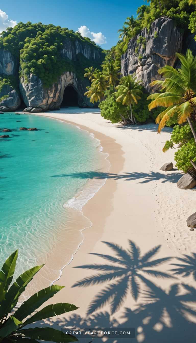 Sunset over mountain silhouettes and ocean, inspiring peacefulness