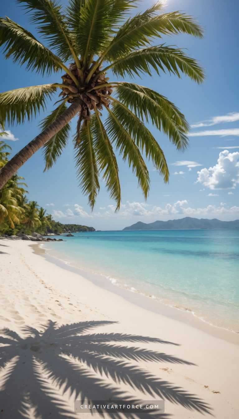 Lush green cliffs surrounding a tropical beach cove