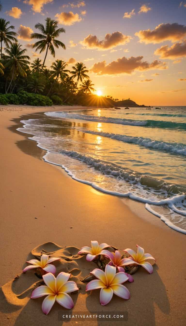 Panoramic 4k aerial view of vibrant turquoise waves with palm tree shadows